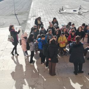 Studenti fotografati dall'alto 